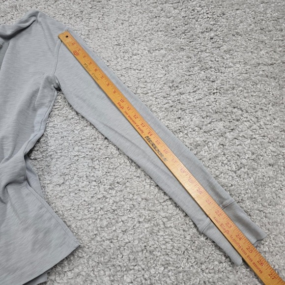 American Giant Henley Shirt Womens Medium Gray Long Sleeve Pullover Minimalist - Picture 8 of 9